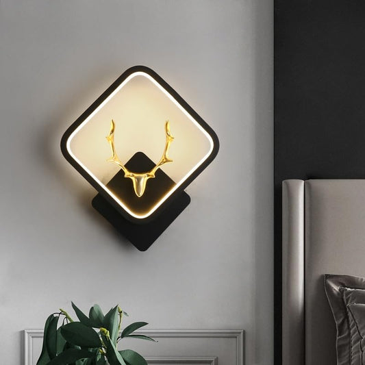 Groeien ABS Plastic Led 3 Color Home Decor Fancy Wall Indoor/Outdoor Decorative Lights For Bedroom,Living Room,Kitchen(Warm+Natural+Coolwhite) (1, Hiranhead-Square)